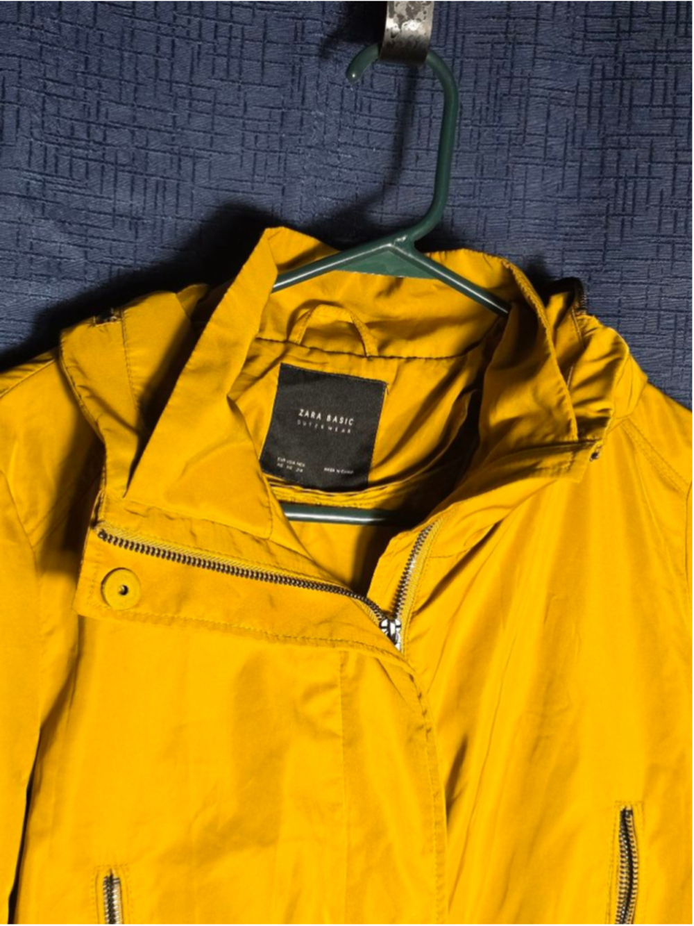Women's ZARA BASIC Utility Jacket XS Mustard Yellow - Picture 2 of 7